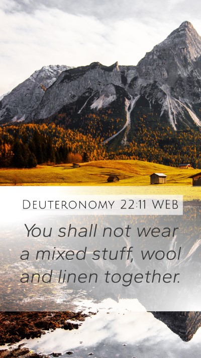 Deuteronomy 22:11 WEB Bible Verse Image