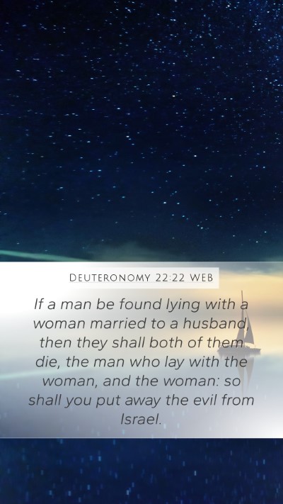 Deuteronomy 22:22 WEB Bible Verse Image