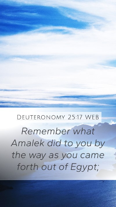 Deuteronomy 25:17 WEB Bible Verse Image