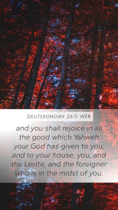 Deuteronomy 26:11 WEB Bible Verse Image