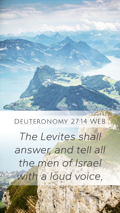 Deuteronomy 27:14 WEB Bible Verse Image