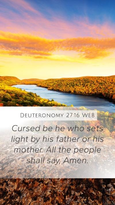 Deuteronomy 27:16 WEB Bible Verse Image