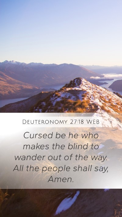 Deuteronomy 27:18 WEB Bible Verse Image