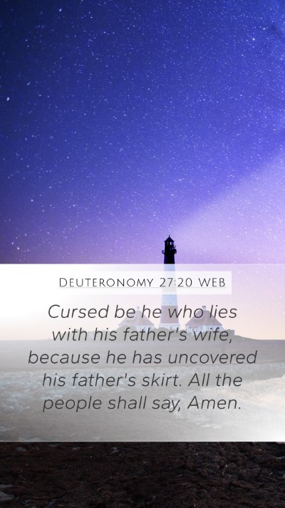 Deuteronomy 27:20 WEB Bible Verse Image