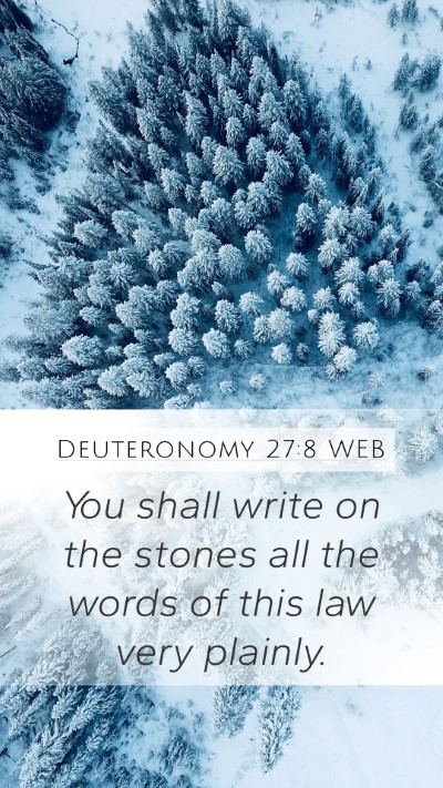 Deuteronomy 27:8 WEB Bible Verse Image