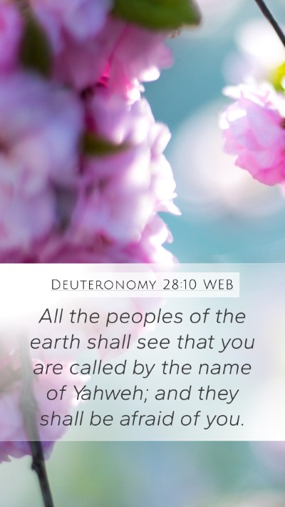 Deuteronomy 28:10 WEB Bible Verse Image
