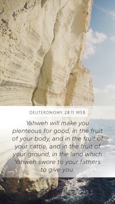 Deuteronomy 28:11 WEB Bible Verse Image