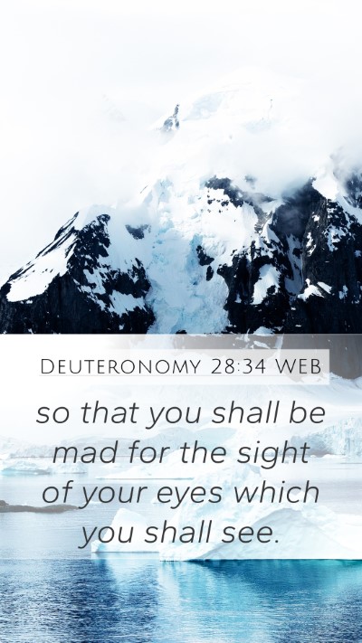 Deuteronomy 28:34 WEB Bible Verse Image