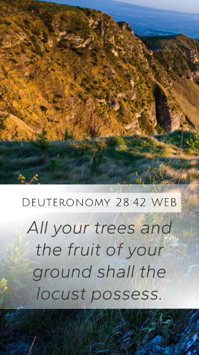 Deuteronomy 28:42 WEB Bible Verse Image