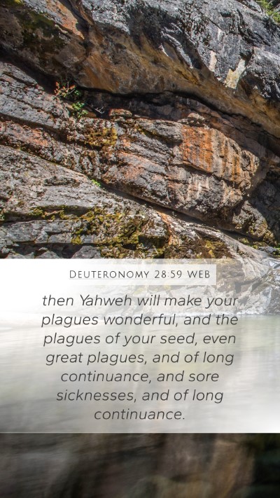 Deuteronomy 28:59 WEB Bible Verse Image