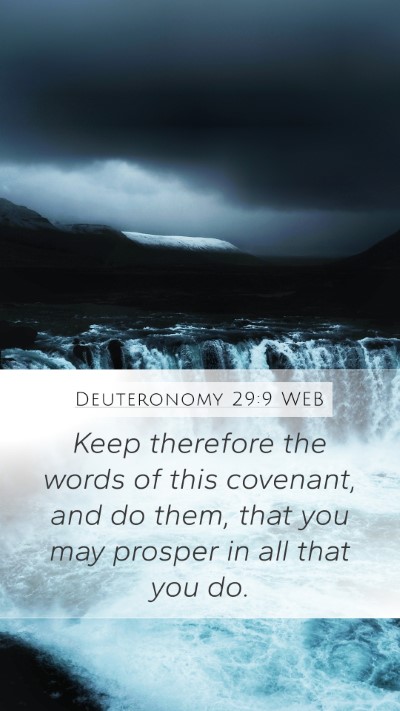 Deuteronomy 29:9 WEB Bible Verse Image