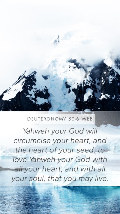Deuteronomy 30:6 WEB Bible Verse Image