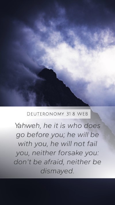Deuteronomy 31:8 WEB Bible Verse Image