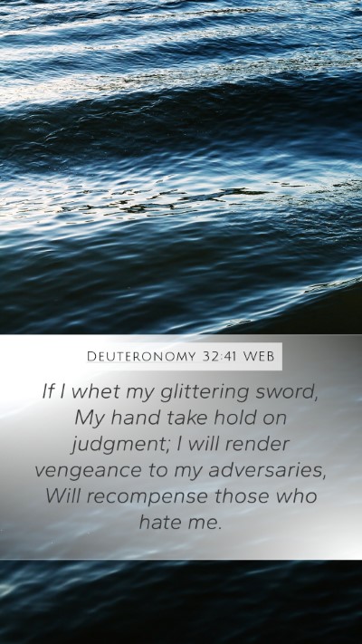 Deuteronomy 32:41 WEB Bible Verse Image