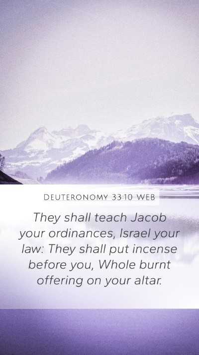 Deuteronomy 33:10 WEB Bible Verse Image