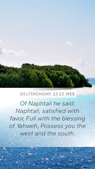 Deuteronomy 33:23 WEB Bible Verse Image