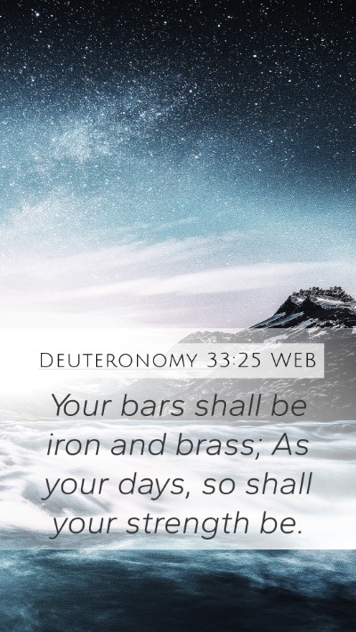 Deuteronomy 33:25 WEB Bible Verse Image