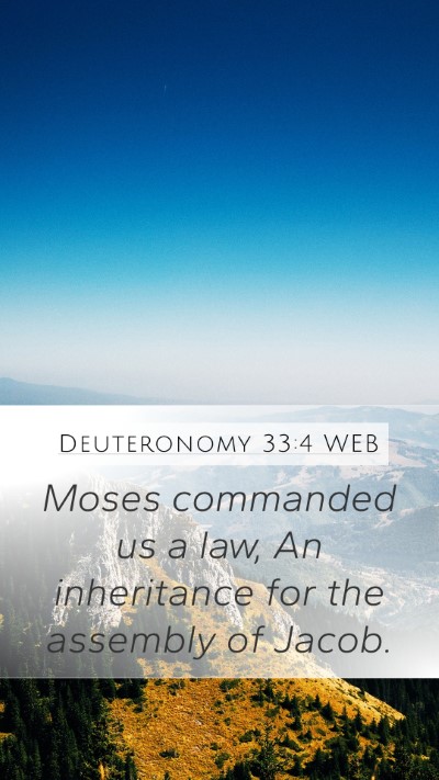 Deuteronomy 33:4 WEB Bible Verse Image