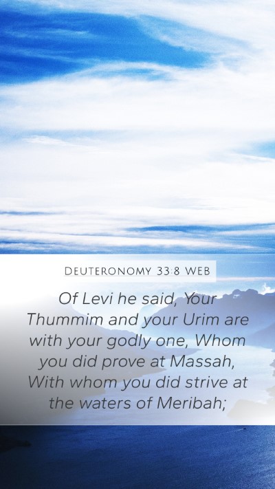 Deuteronomy 33:8 WEB Bible Verse Image