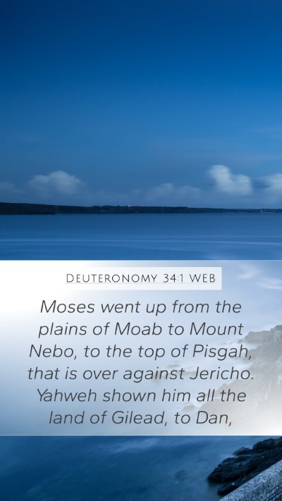 Deuteronomy 34:1 WEB Bible Verse Image