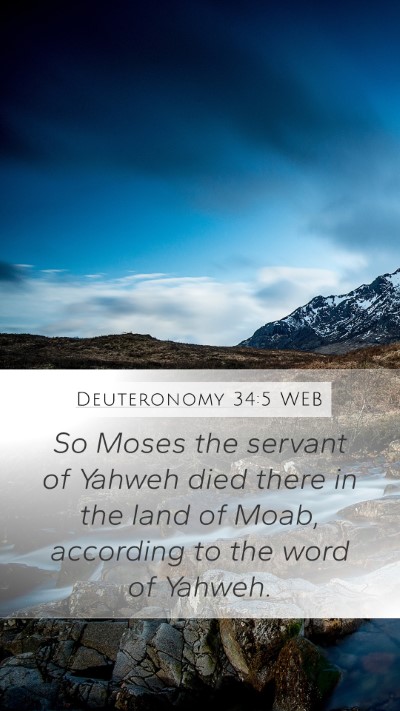Deuteronomy 34:5 WEB Bible Verse Image