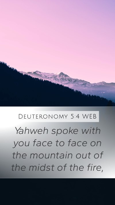Deuteronomy 5:4 WEB Bible Verse Image