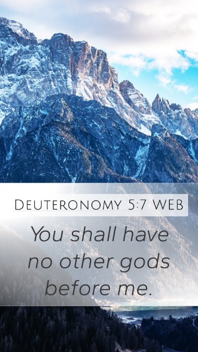 Deuteronomy 5:7 WEB Bible Verse Image