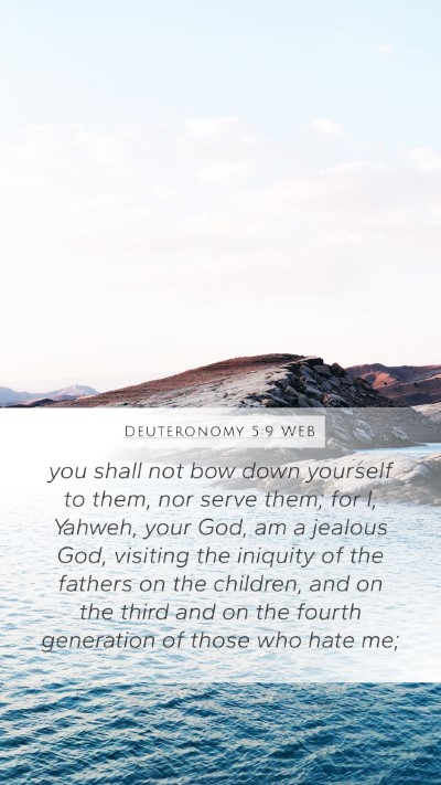 Deuteronomy 5:9 WEB Bible Verse Image