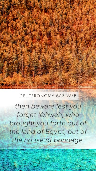 Deuteronomy 6:12 WEB Bible Verse Image