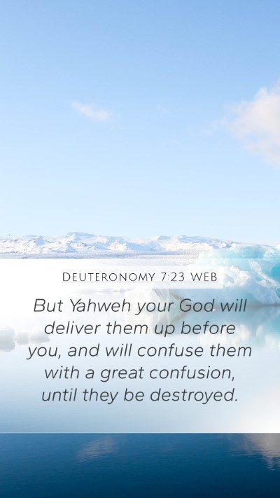 Deuteronomy 7:23 WEB Bible Verse Image