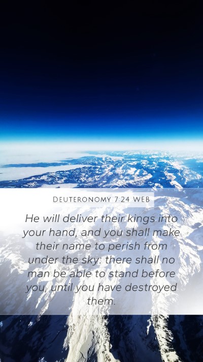 Deuteronomy 7:24 WEB Bible Verse Image