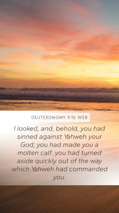 Deuteronomy 9:16 WEB Bible Verse Image