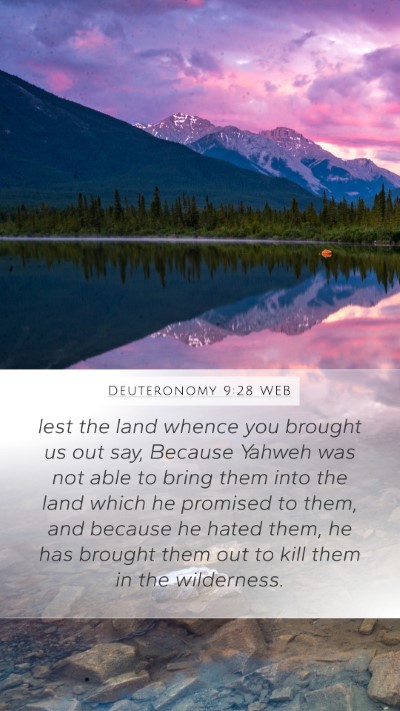 Deuteronomy 9:28 WEB Bible Verse Image
