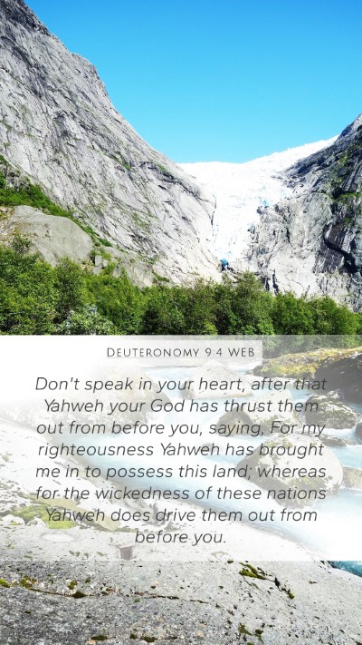 Deuteronomy 9:4 WEB Bible Verse Image