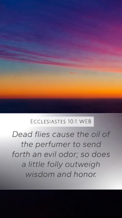 Ecclesiastes 10:1 WEB Bible Verse Image