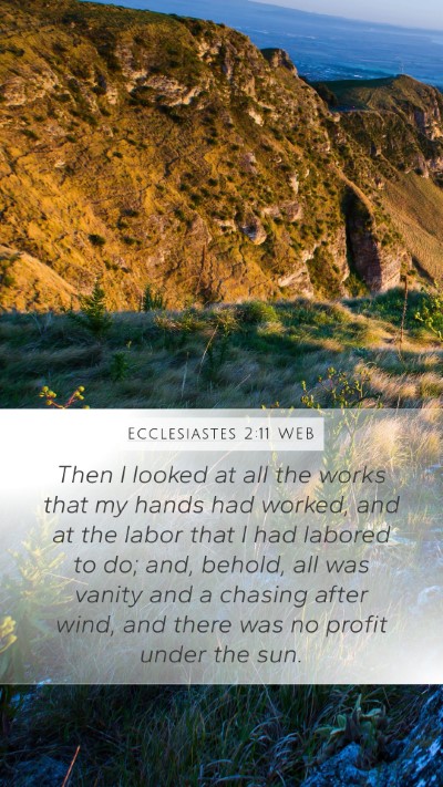 Ecclesiastes 2:11 WEB Bible Verse Image