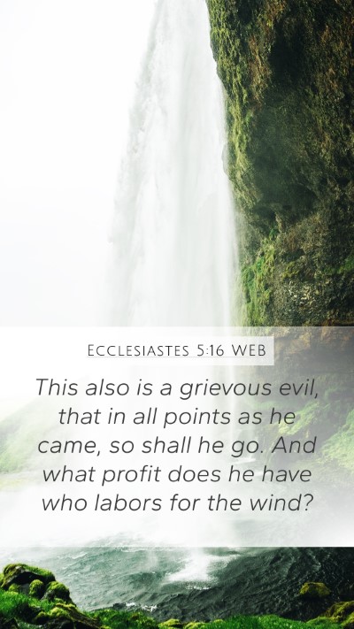 Ecclesiastes 5:16 WEB Bible Verse Image