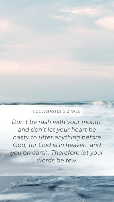Ecclesiastes 5:2 WEB Bible Verse Image