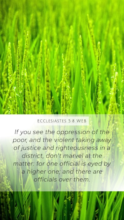 Ecclesiastes 5:8 WEB Bible Verse Image