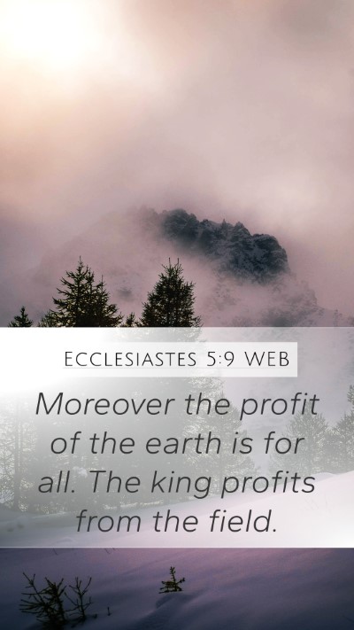 Ecclesiastes 5:9 WEB Bible Verse Image
