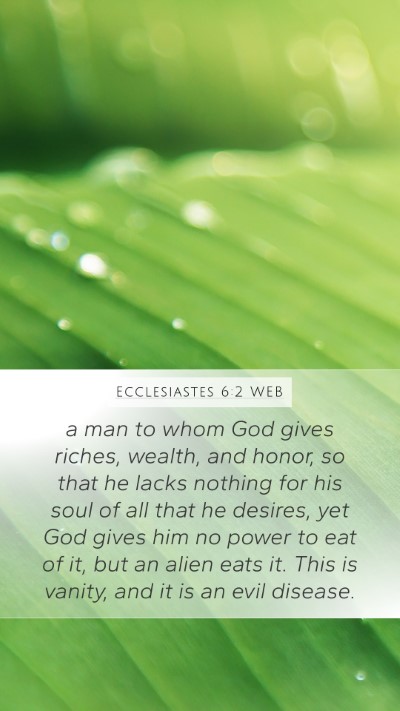 Ecclesiastes 6:2 WEB Bible Verse Image