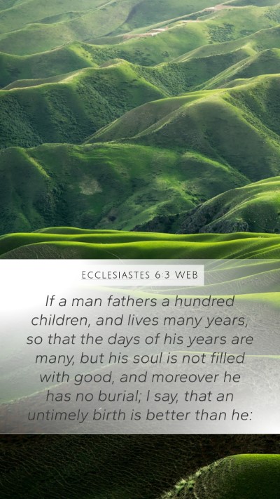 Ecclesiastes 6:3 WEB Bible Verse Image