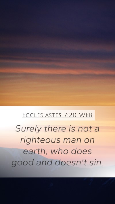 Ecclesiastes 7:20 WEB Bible Verse Image