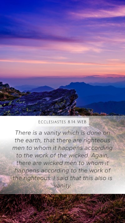 Ecclesiastes 8:14 WEB Bible Verse Image