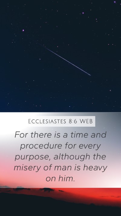 Ecclesiastes 8:6 WEB Bible Verse Image
