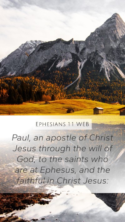 Ephesians 1:1 WEB Bible Verse Image