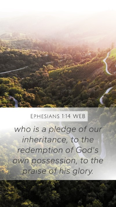 Ephesians 1:14 WEB Bible Verse Image