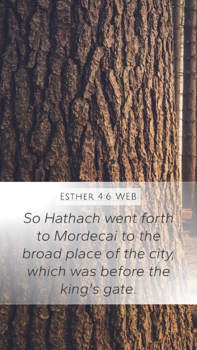 Esther 4:6 WEB Bible Verse Image