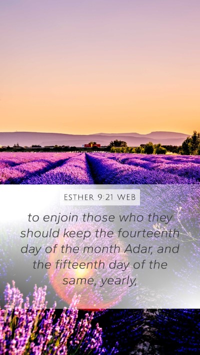 Esther 9:21 WEB Bible Verse Image