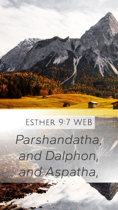 Esther 9:7 WEB Bible Verse Image
